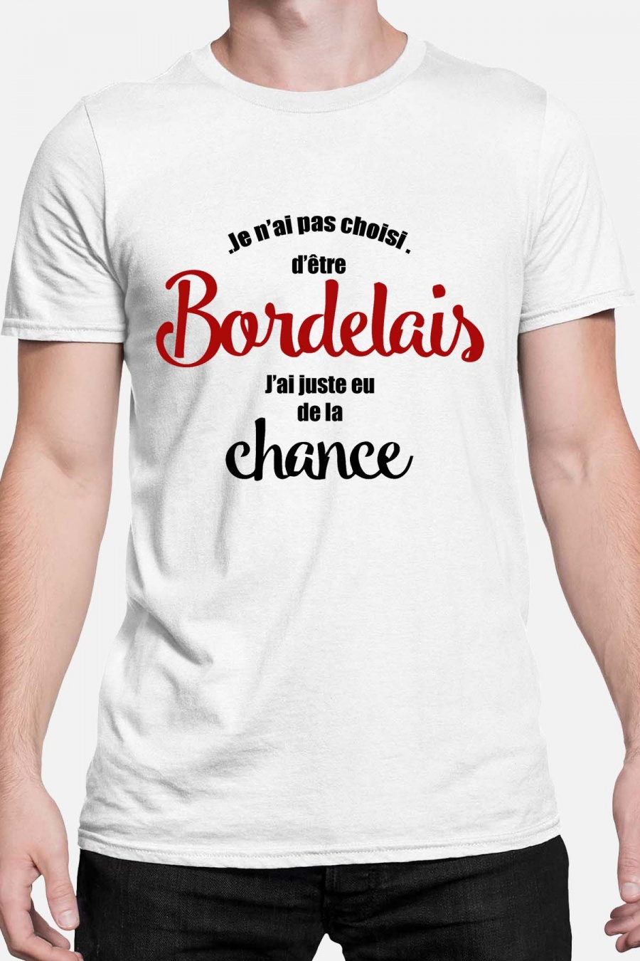 T-shirts Homme Blanc Impression A La Demande I.A.L.D CHOISI BORDELAIS - TSHIRT HOMME #c Efashion Paris