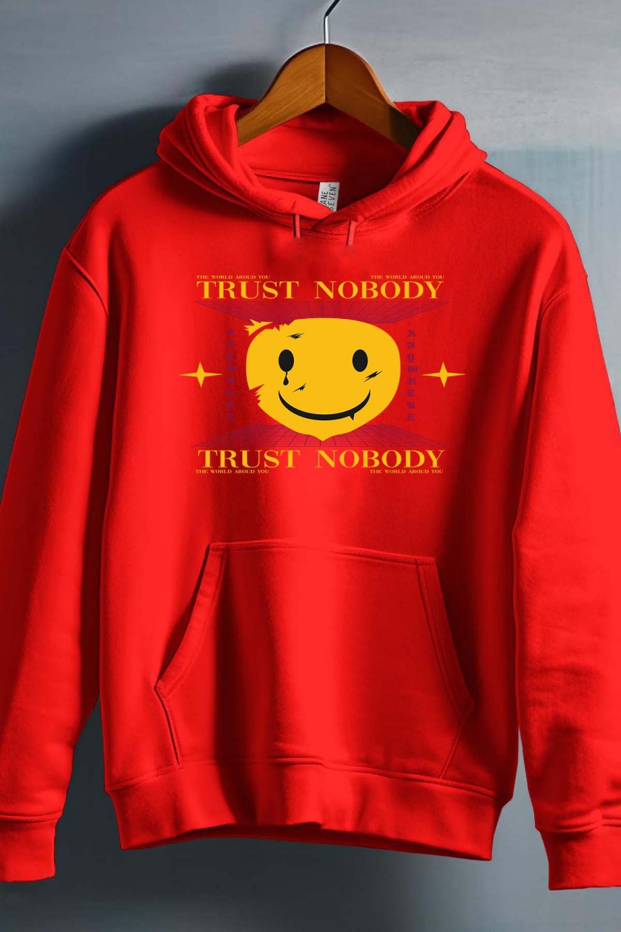 Jerséis Hombre Red Impression A La Demande I.A.L.D TRUST NOBODY - SWEAT CAPUCHE HOMME #c Efashion Paris
