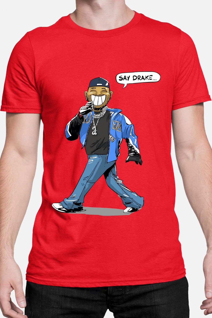 T-shirts Homme Rouge Impression A La Demande I.A.L.D SAY DRAKE - TSHIRT HOMME #c Efashion Paris