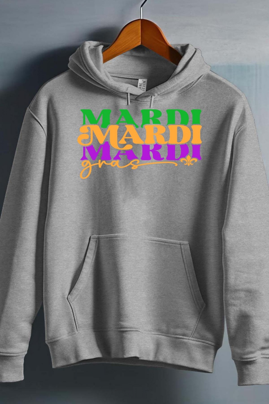 Camisetas Niño y bébé  Grey Impression A La Demande I.A.L.D MARDI GRAS TXT - SWEAT CAPUCHE GARÇON #c Efashion Paris