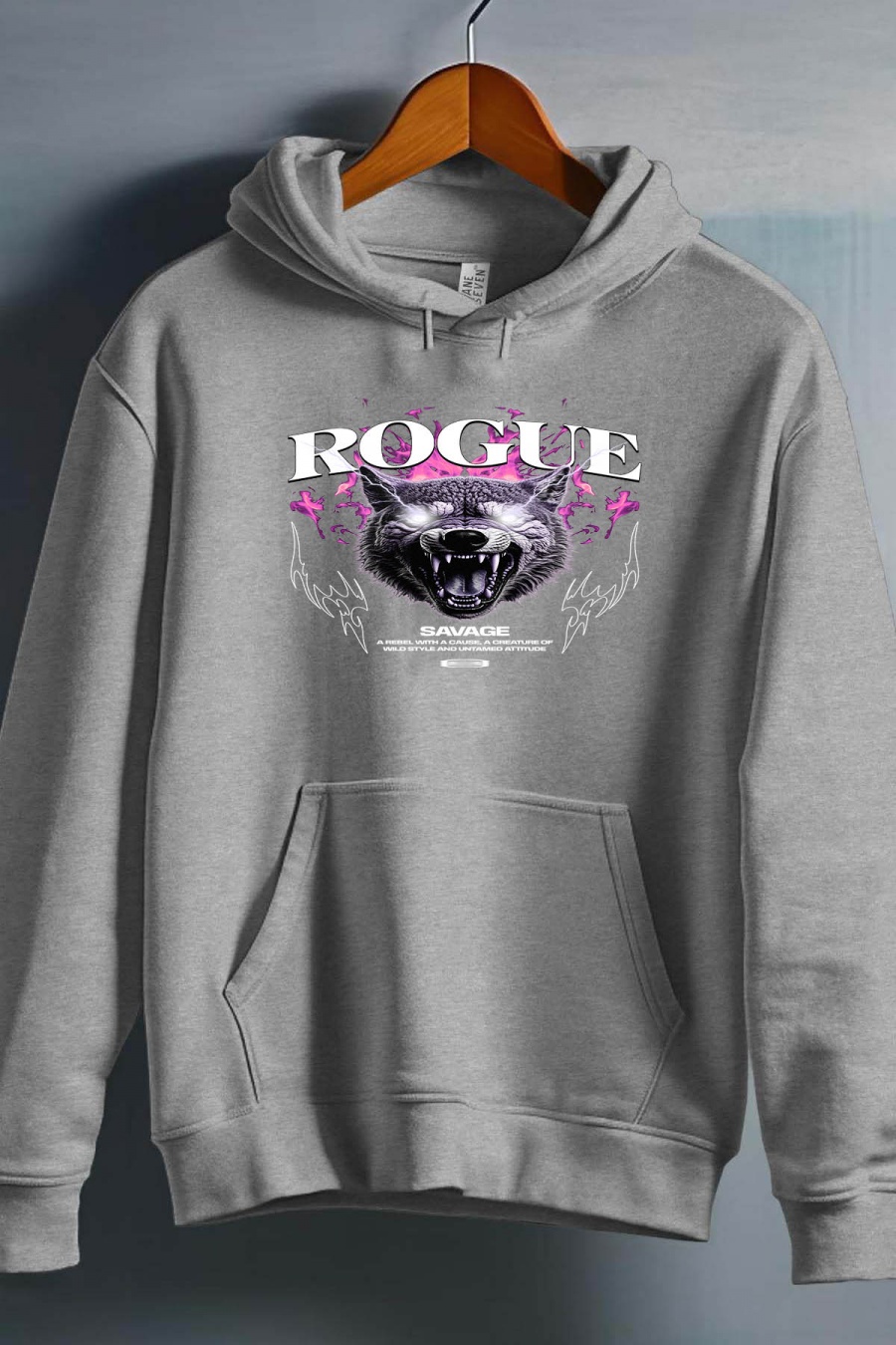 Jumpers Men Grey Impression A La Demande I.A.L.D WOLF ROGUE - SWEAT CAPUCHE HOMME #c Efashion Paris
