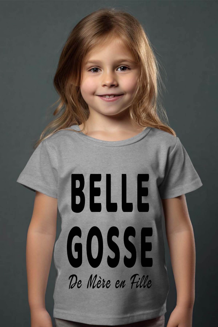 Hauts Enfant & Bébé  Gris Impression A La Demande I.A.L.D BELLE GOSSE MERE FILLE - TSHIRT FILLE #c Efashion Paris