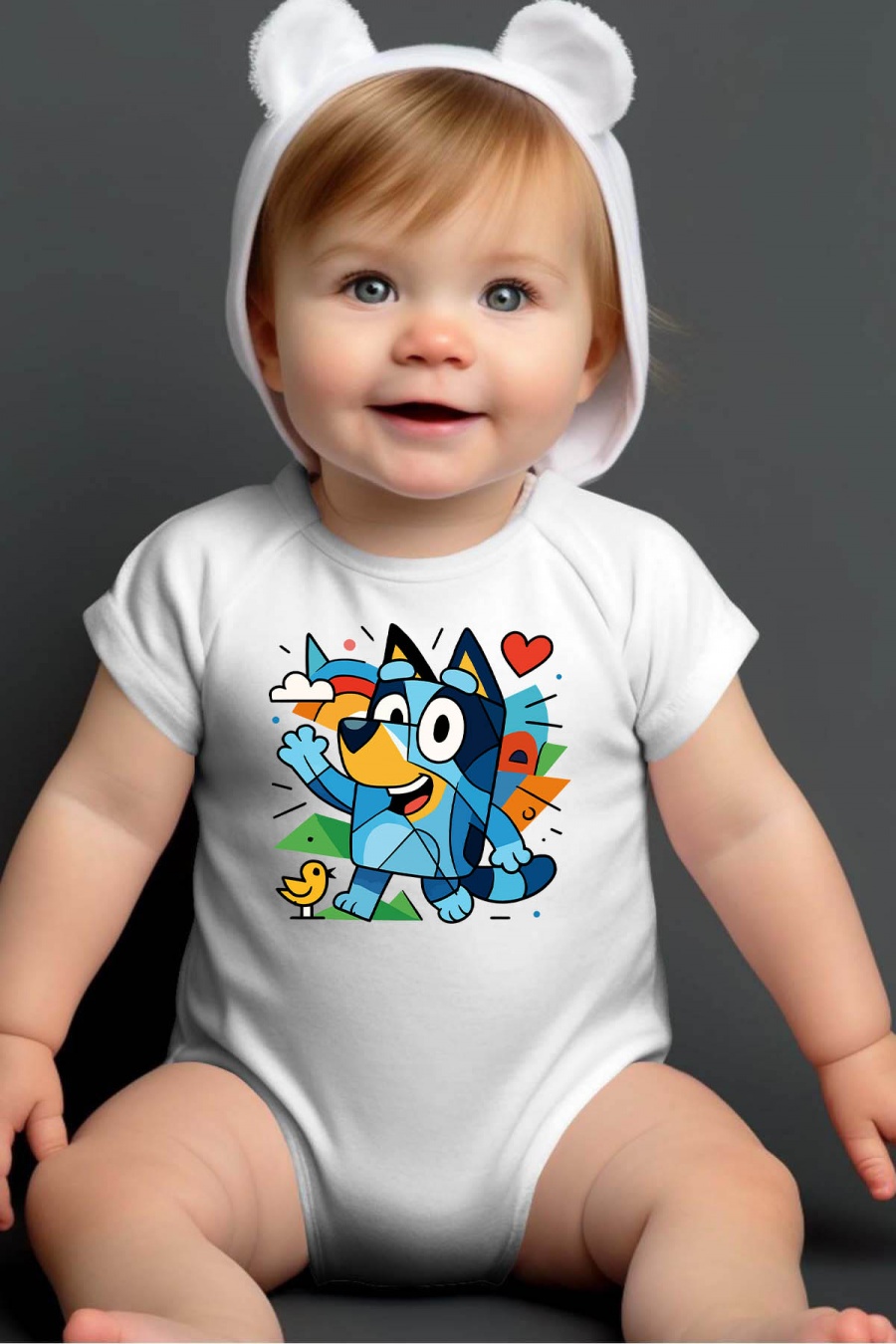 Outfits & Bodies Kid & Babies White Impression A La Demande I.A.L.D BLUEY CUBISTE - BODY BÉBÉ #c Efashion Paris
