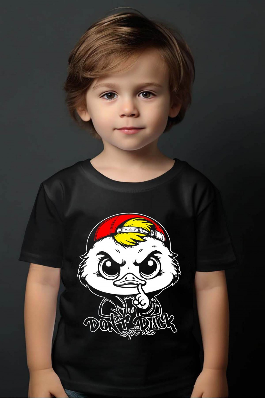 Tops Kid & Babies Black Impression A La Demande I.A.L.D DONT DUCK - TSHIRT GARÇON #c Efashion Paris