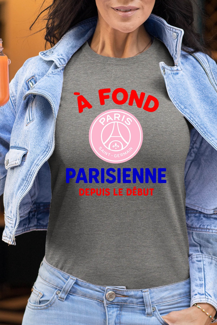 Camisetas Mujer Grey Impression A La Demande I.A.L.D FOND PARISIENNE - TSHIRT FEMME #c Efashion Paris