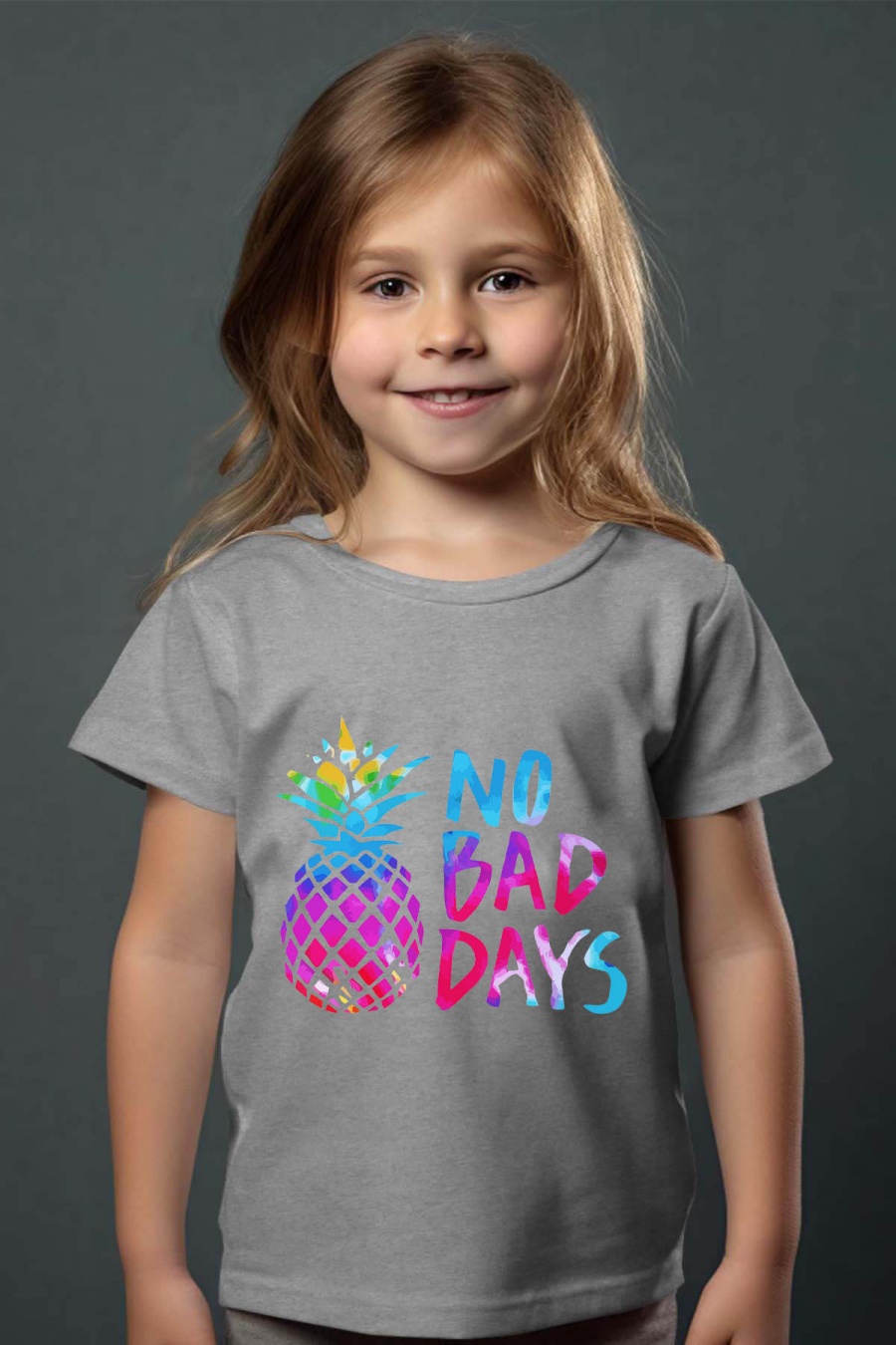 Camisetas Niño y bébé  Grey Impression A La Demande I.A.L.D ANANAS DAY - TSHIRT FILLE #c Efashion Paris