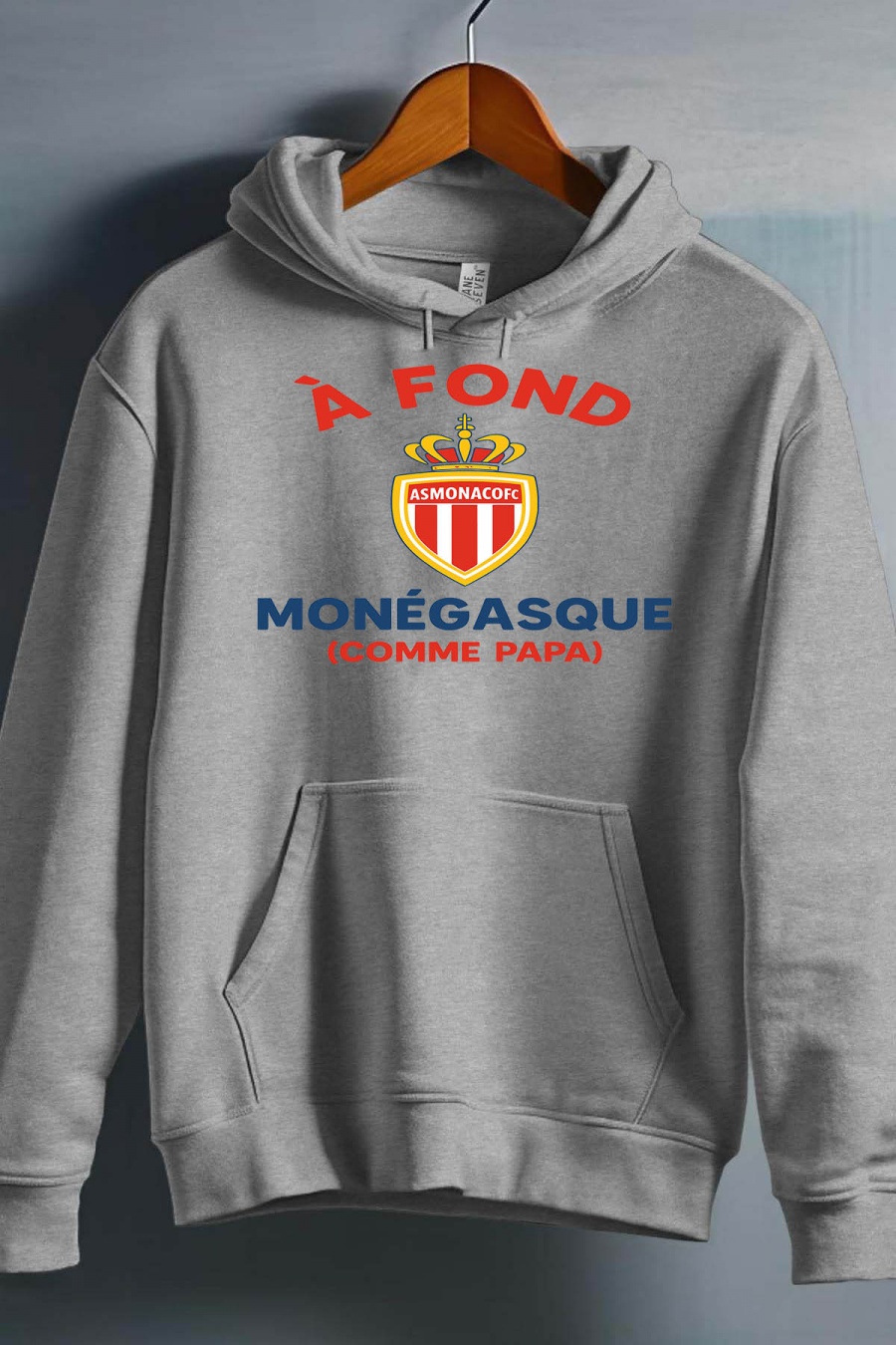 Tops Kid & Babies Grey Impression A La Demande I.A.L.D FOND MONACO PAPA - SWEAT CAPUCHE GARÇON #c Efashion Paris