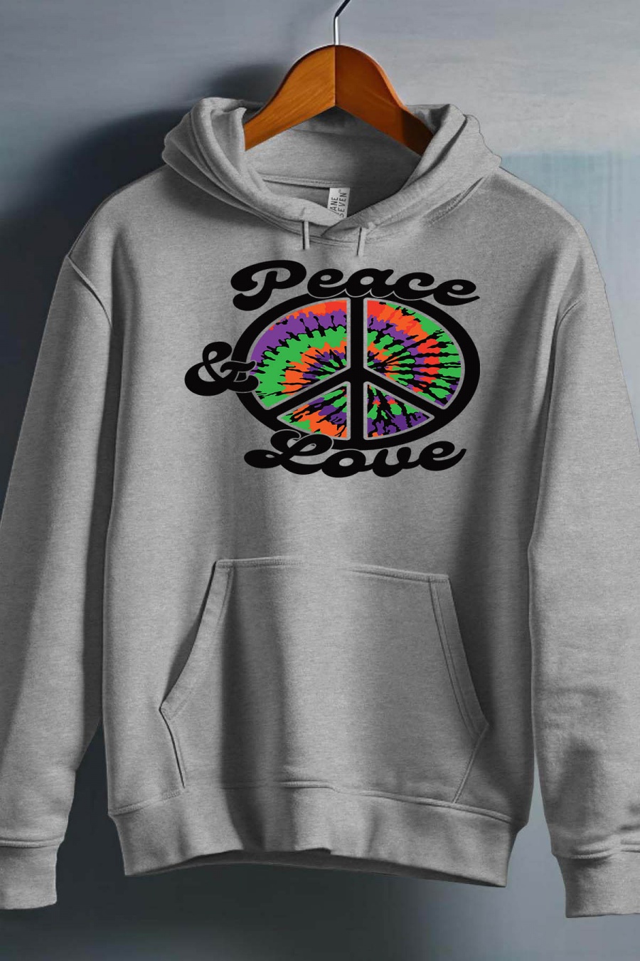 Camisetas Niño y bébé  Grey Impression A La Demande I.A.L.D PEACE AND LOVE HIPPIE - SWEAT CAPUCHE GARÇON #c Efashion Paris