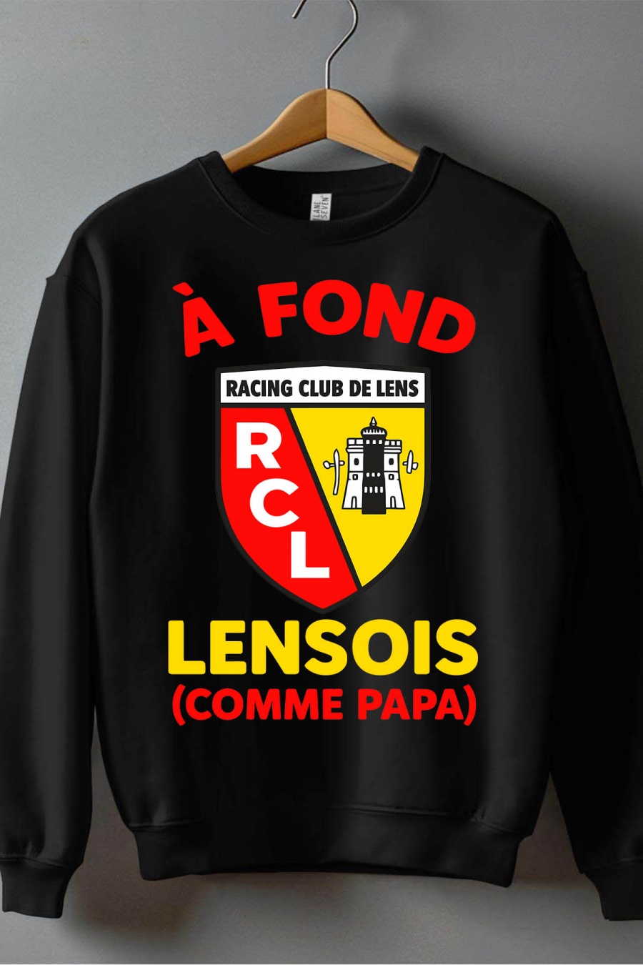 Hauts Enfant & Bébé  Noir Impression A La Demande I.A.L.D FOND LENS PAPA - SWEAT COL ROND GARÇON #c Efashion Paris