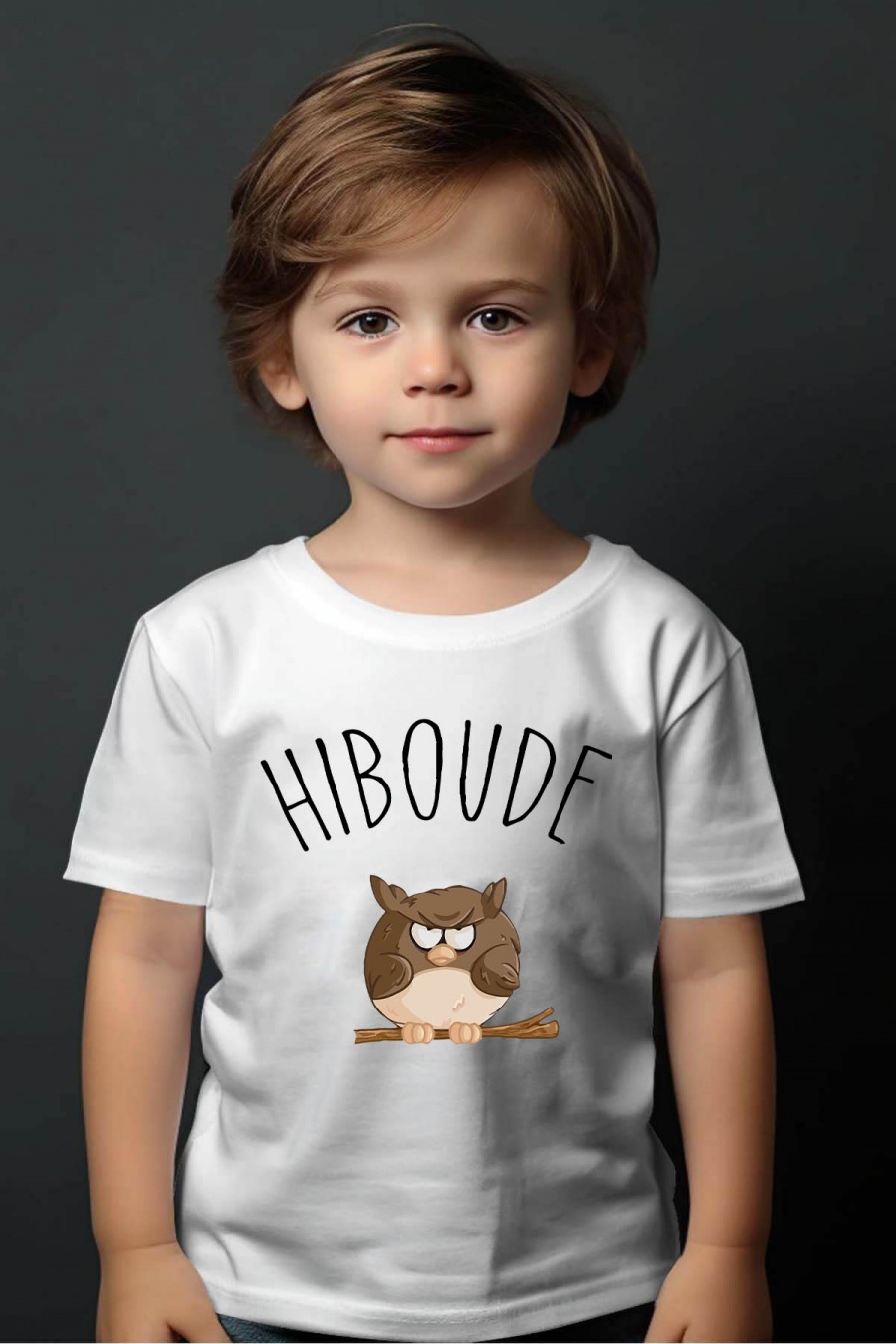 Hauts Enfant & Bébé  Blanc Impression A La Demande I.A.L.D HIBOUDE - TSHIRT GARÇON #c Efashion Paris