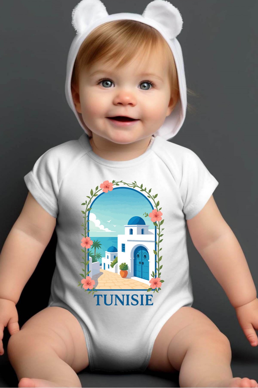 Ensembles & Bodies Enfant & Bébé  Blanc Impression A La Demande I.A.L.D TUNISIE POPVOY - BODY BÉBÉ #c Efashion Paris