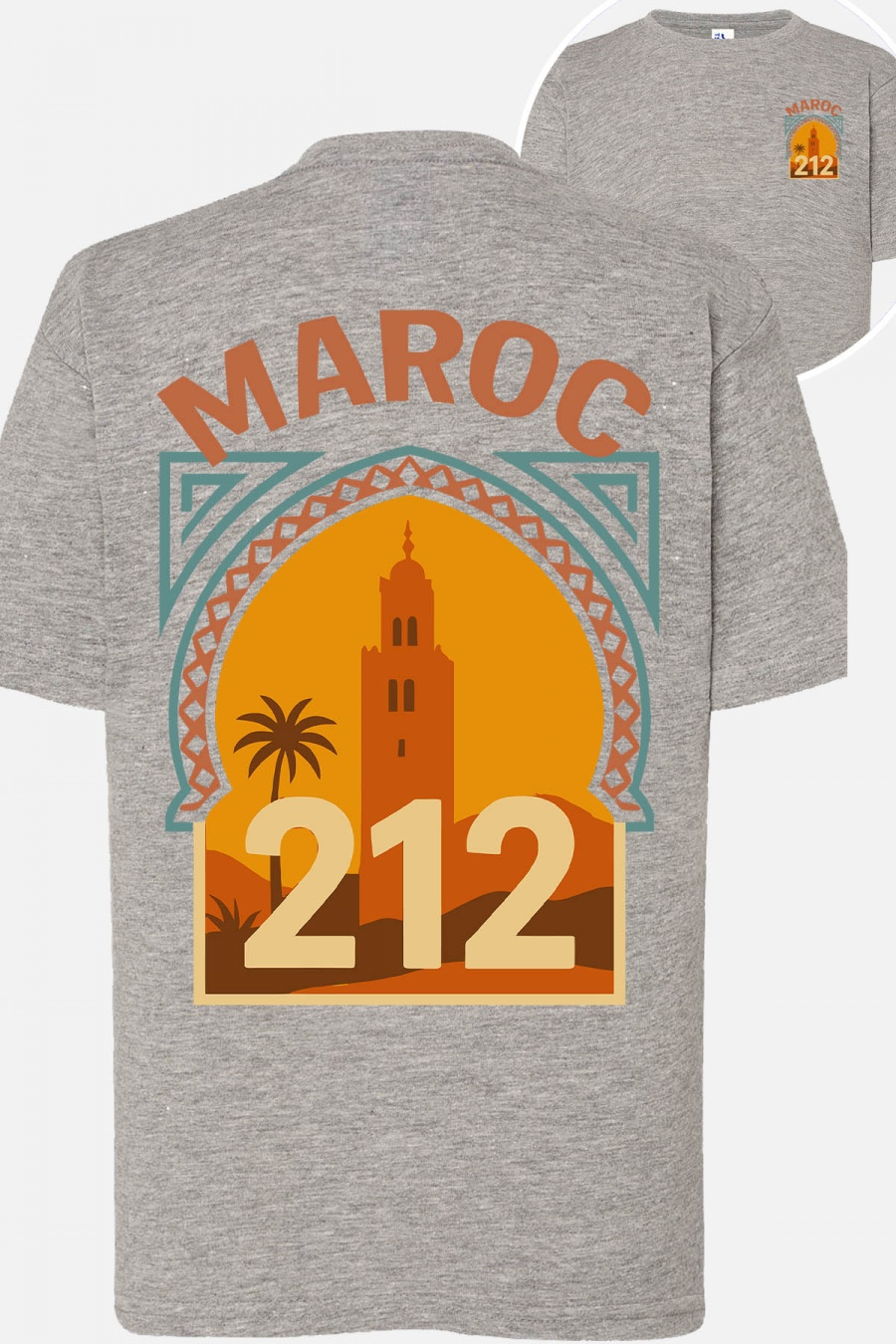 Hauts Enfant & Bébé  Gris Impression A La Demande I.A.L.D MAROC TIMBRE - TSHIRT FILLE #c Efashion Paris