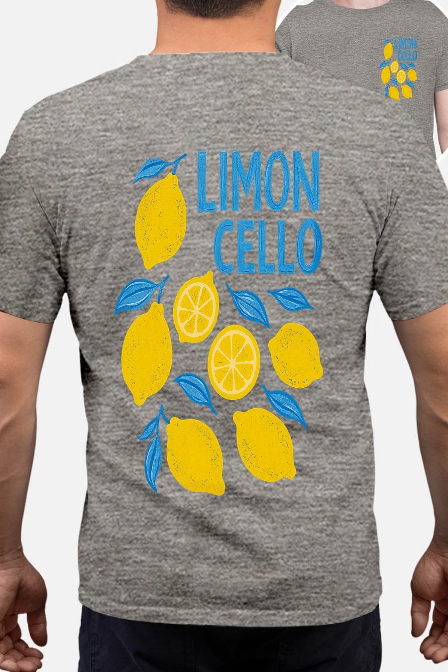 T-shirts Men Grey Impression A La Demande I.A.L.D LIMON CELLO - TSHIRT HOMME #c Efashion Paris