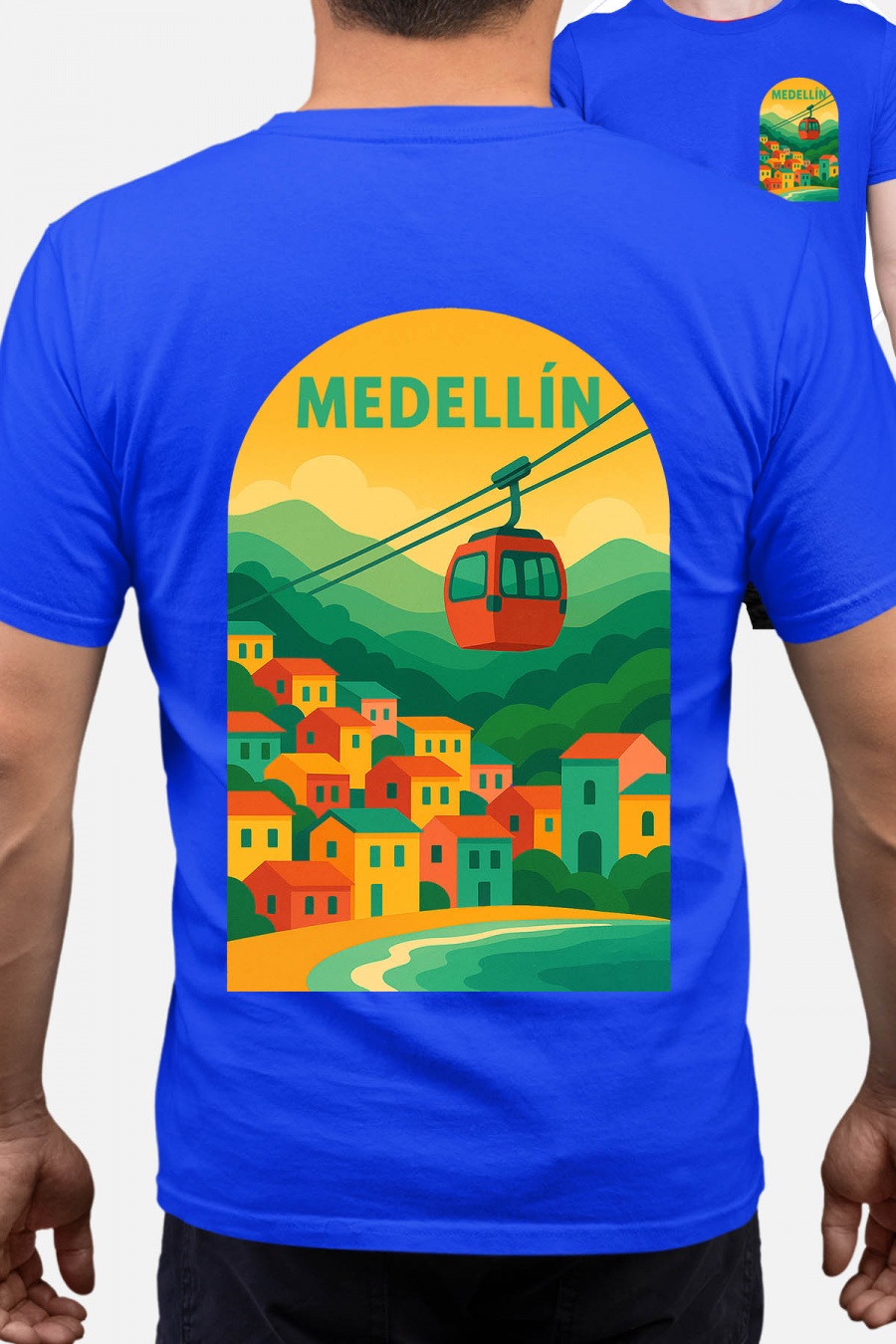 T-shirts Men King blue Impression A La Demande I.A.L.D MEDELLIN POPVOYAGE - TSHIRT HOMME #c Efashion Paris