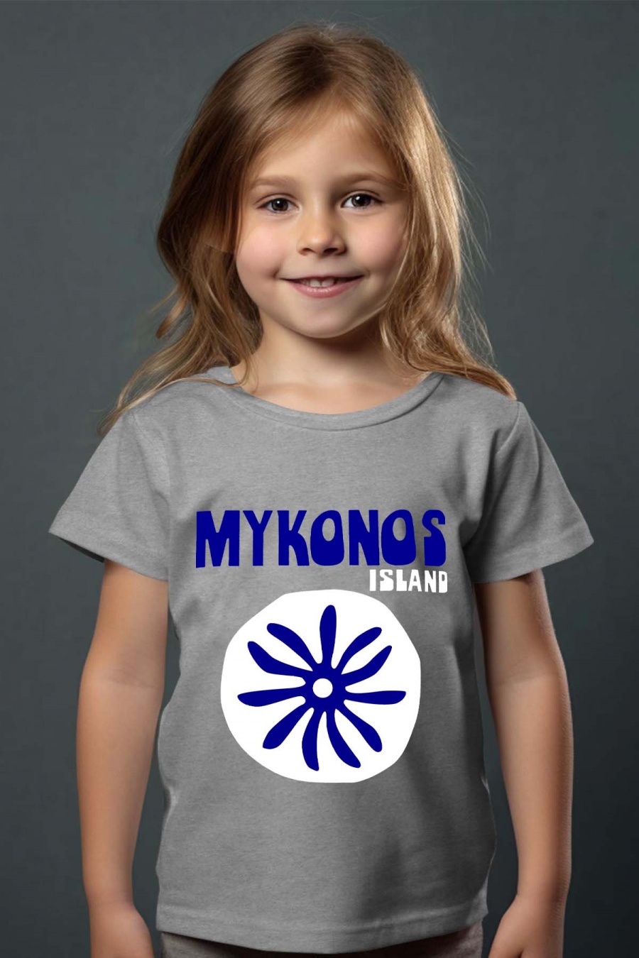Camisetas Niño y bébé  Grey Impression A La Demande I.A.L.D MYKONOS SYMB - TSHIRT FILLE #c Efashion Paris