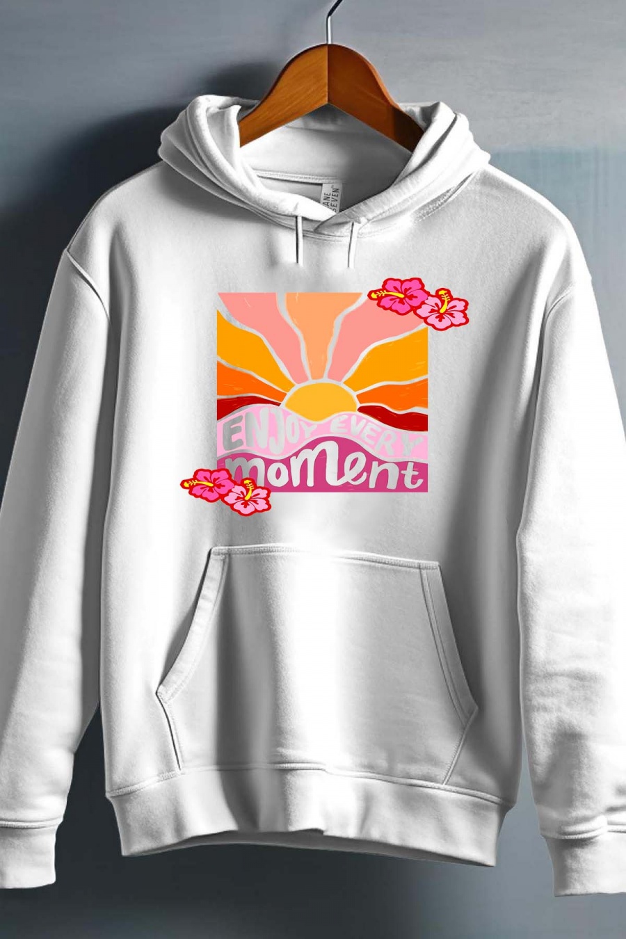Camisetas Niño y bébé  White Impression A La Demande I.A.L.D ENJOY MOMENT - SWEAT CAPUCHE FILLE #c Efashion Paris
