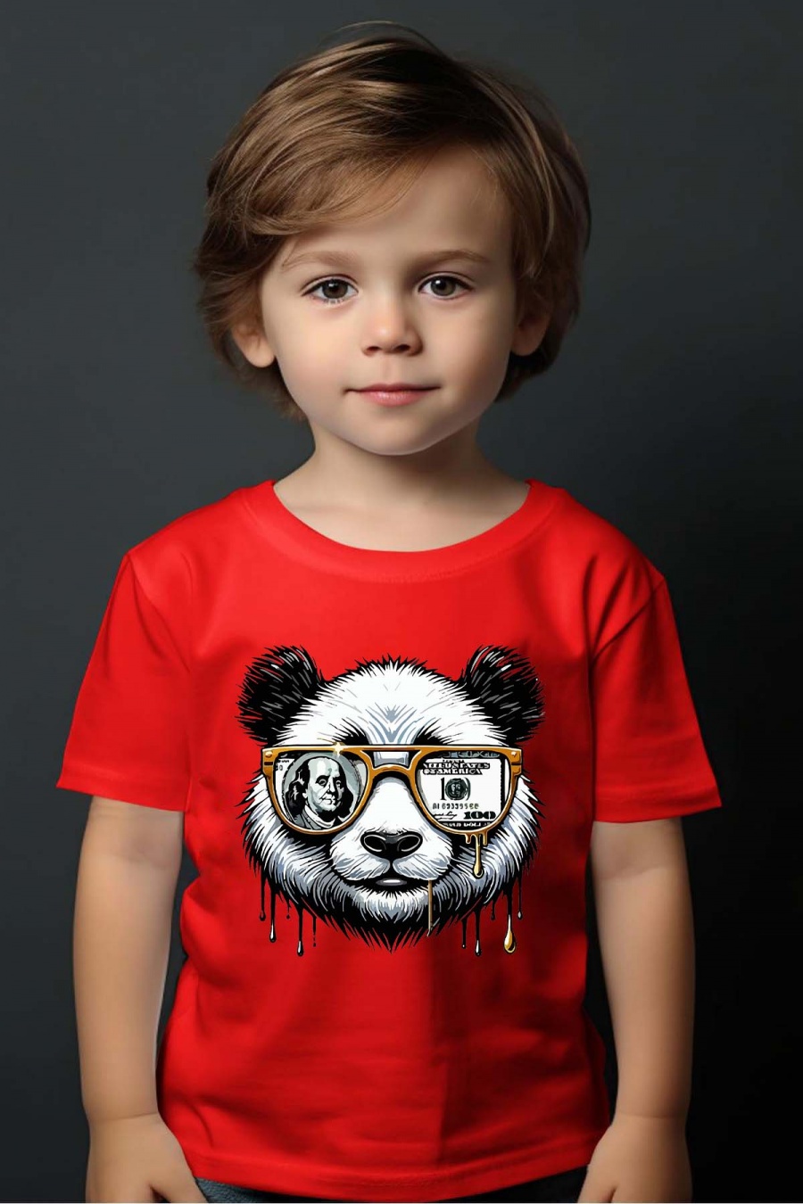 Hauts Enfant & Bébé  Rouge Impression A La Demande I.A.L.D GRIZZLY VISION - TSHIRT GARÇON #c Efashion Paris
