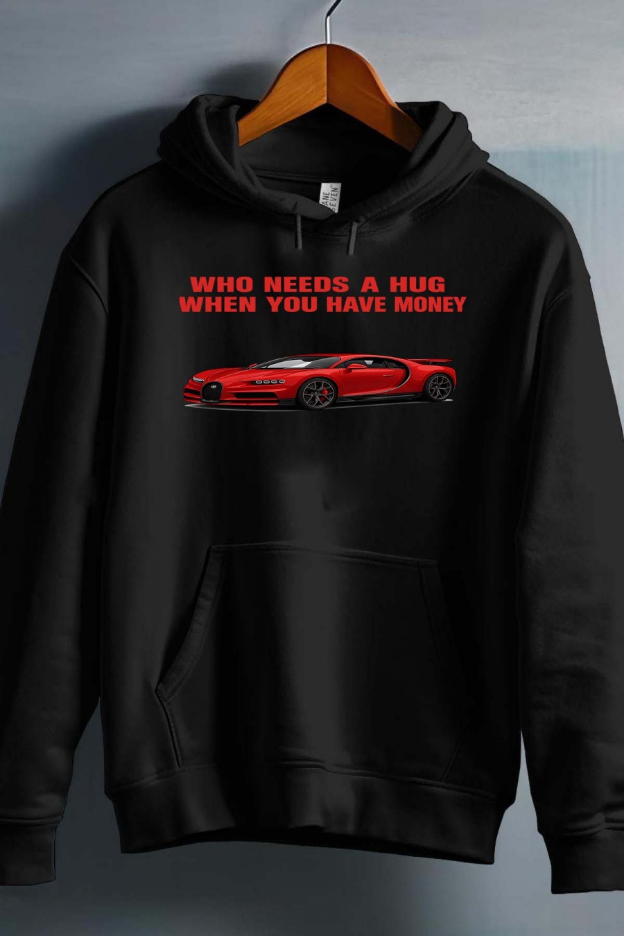 Pulls Homme Noir Impression A La Demande I.A.L.D NEED HUG - SWEAT CAPUCHE HOMME #c Efashion Paris