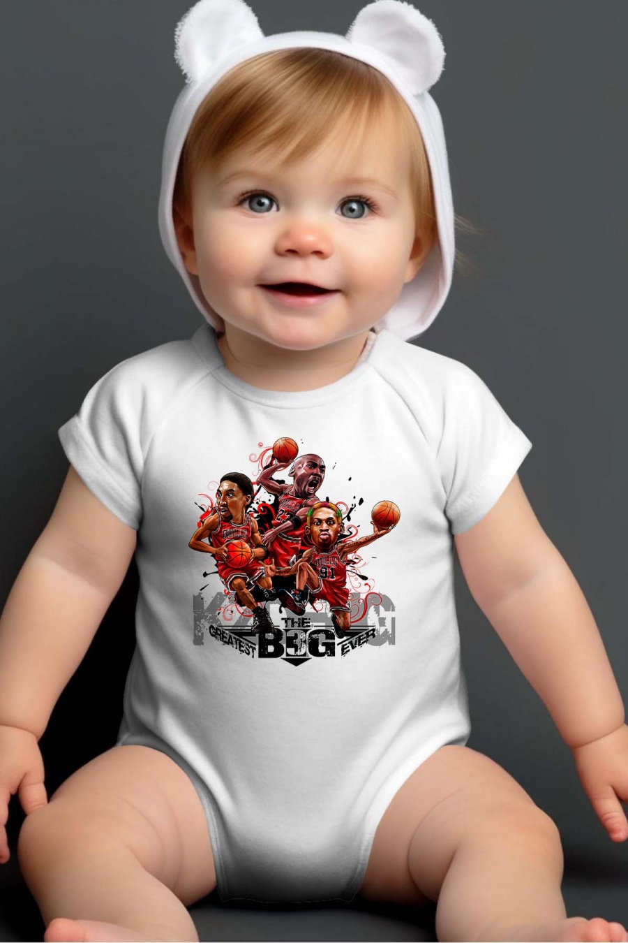 Conjuntos & Bodies Niño y bébé  White Impression A La Demande I.A.L.D BULLS LEGENDS - BODY BÉBÉ #c Efashion Paris