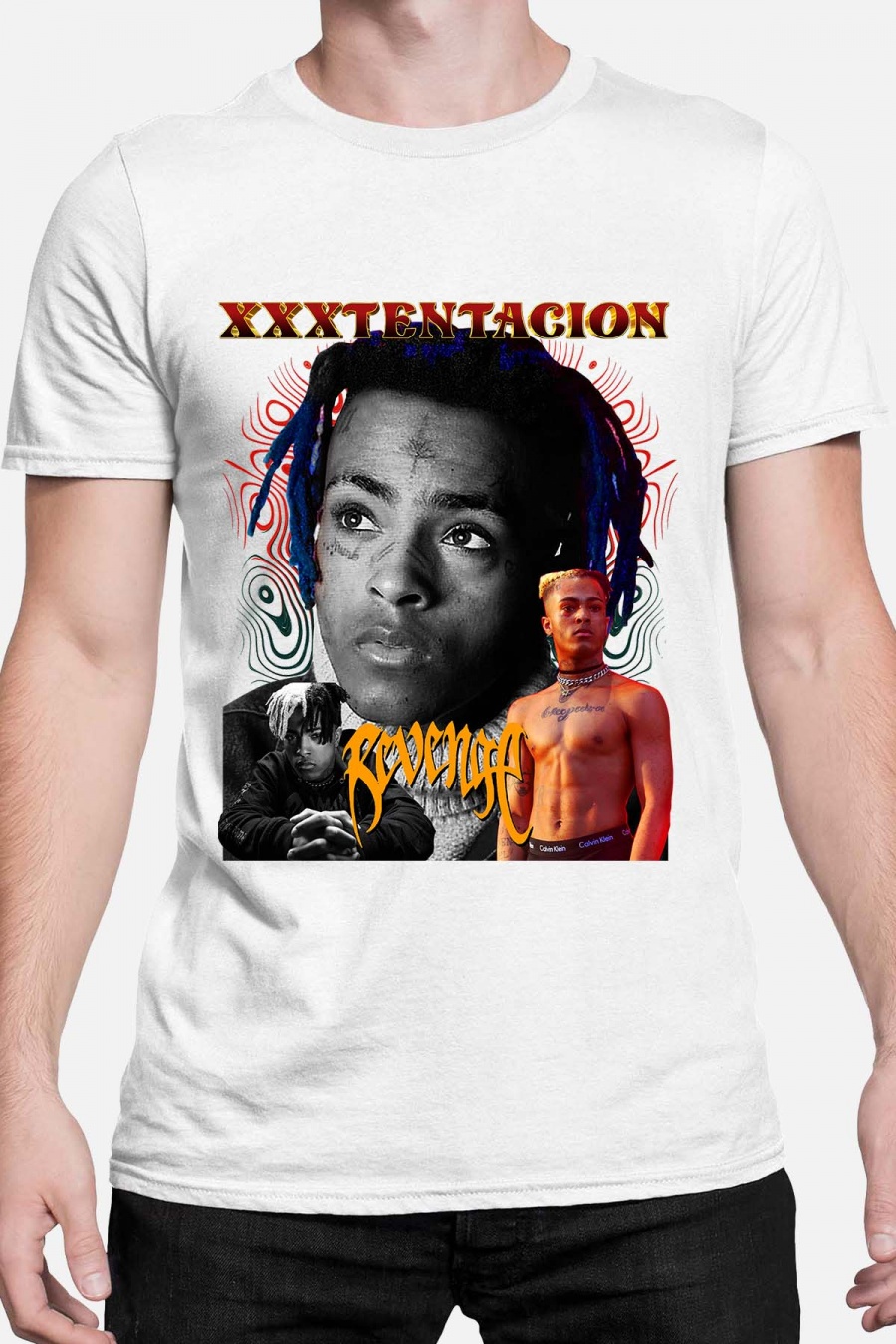 T-shirts Men White Impression A La Demande I.A.L.D XXXTENTACION REVENGE - TSHIRT HOMME #c Efashion Paris