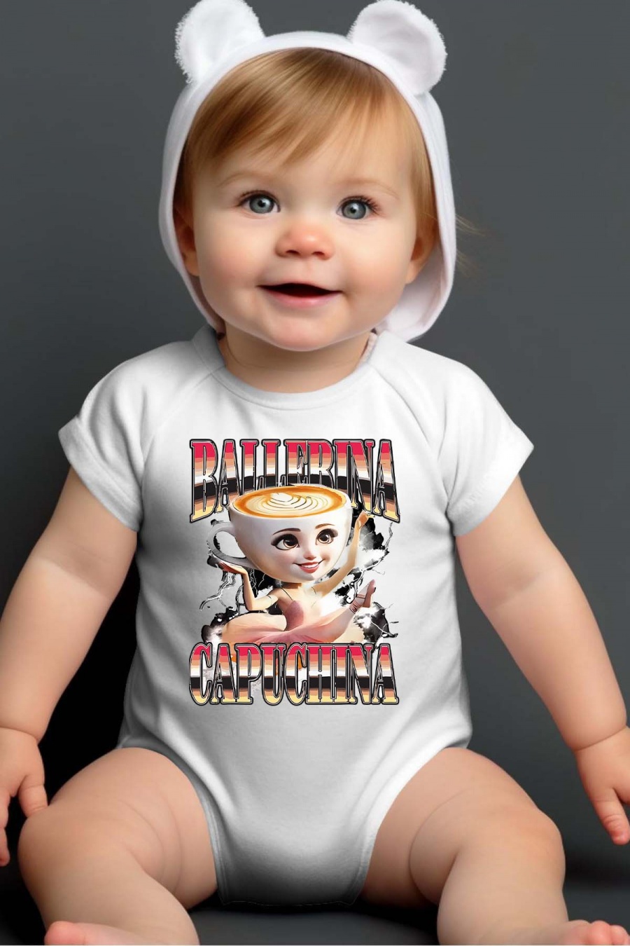 Outfits & Bodies Kid & Babies White Impression A La Demande I.A.L.D BALLERINA CAPUCHINA - BODY BÉBÉ #c Efashion Paris