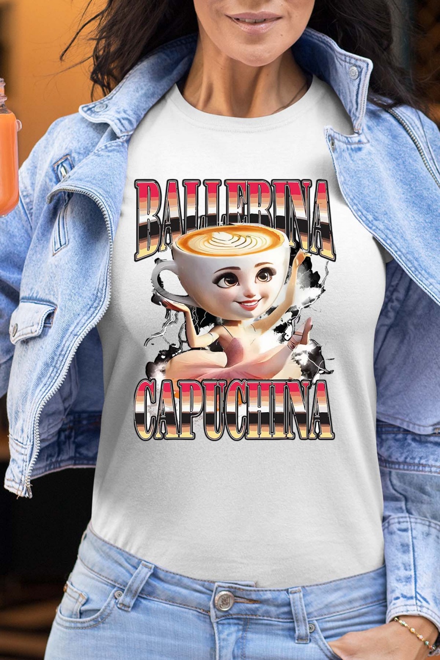 Camisetas Mujer Black Impression A La Demande I.A.L.D BALLERINA CAPUCHINA - TSHIRT FEMME #c Efashion Paris