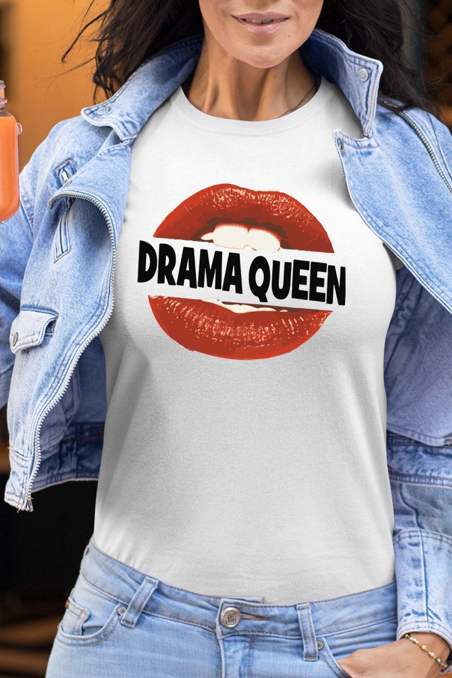 T-shirts Women White Impression A La Demande I.A.L.D DRAMA QUEEN - TSHIRT FEMME #c Efashion Paris