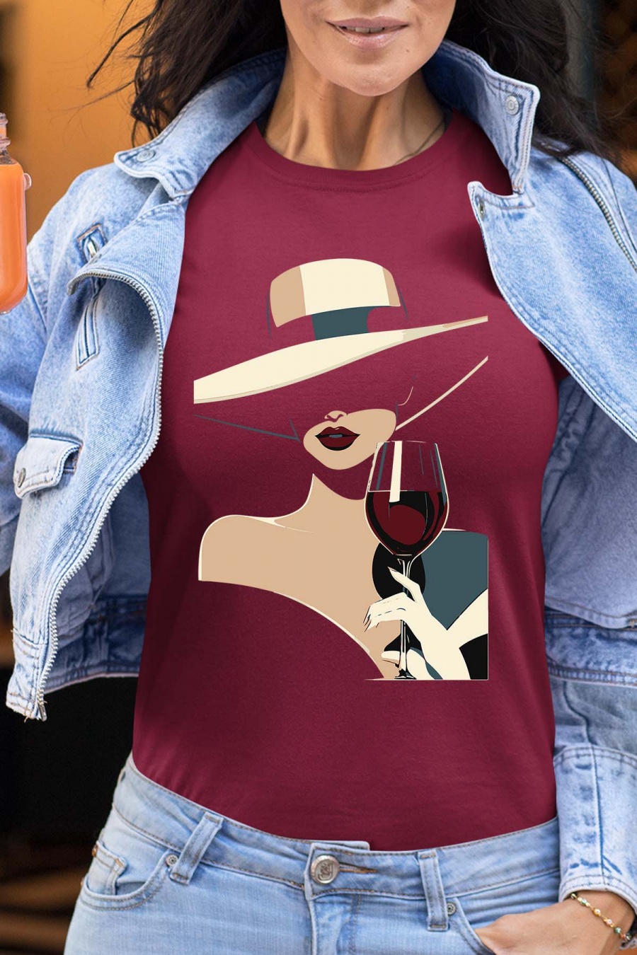 T-shirts Women Black Impression A La Demande I.A.L.D CLASS WINE GIRL - TSHIRT FEMME #c Efashion Paris