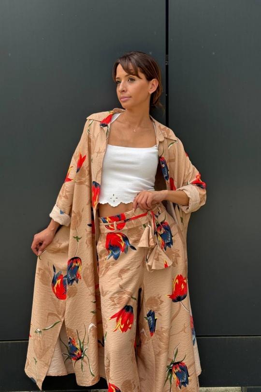 Ensembles Femme Beige FENOMEN TK019-421 Efashion Paris