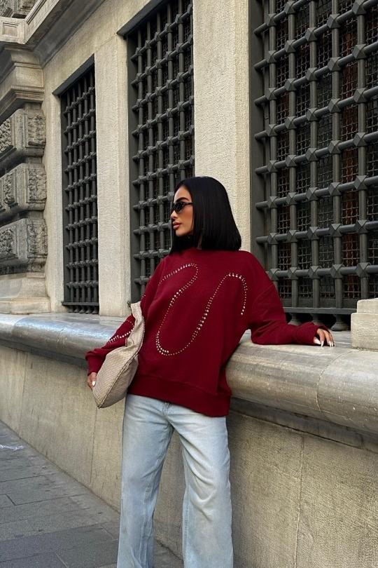Sweats Femme Bordeaux FENOMEN SSW8052-08 Efashion Paris