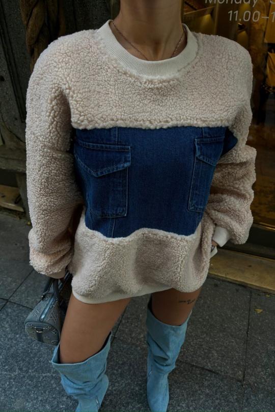 Sudaderas Mujer DENIM BLUE FENOMEN SSW3402-08 Efashion Paris