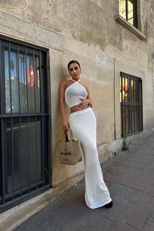 Ensembles Femme Blanc FENOMEN STK-9843-B Efashion Paris