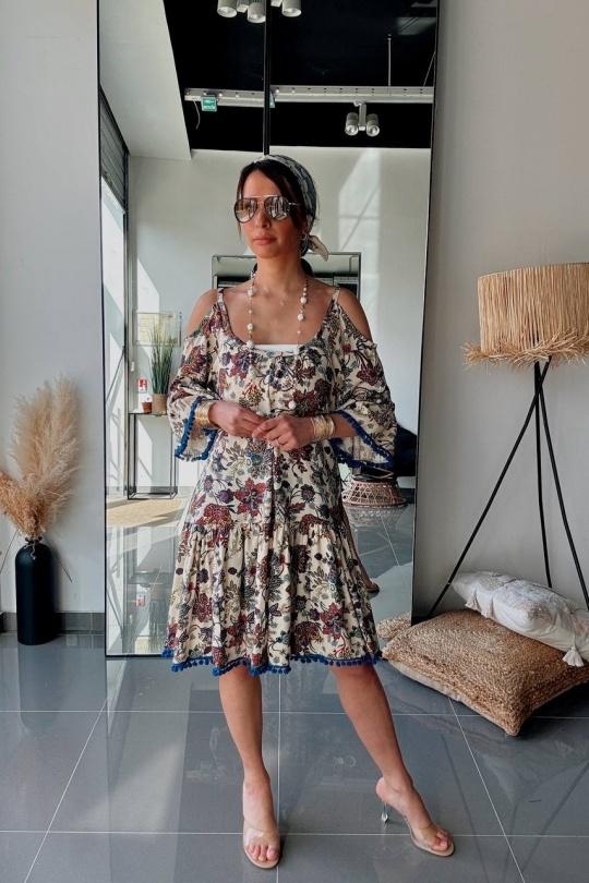 Robes courtes Femme Beige FENOMEN AEL016-000-B Efashion Paris