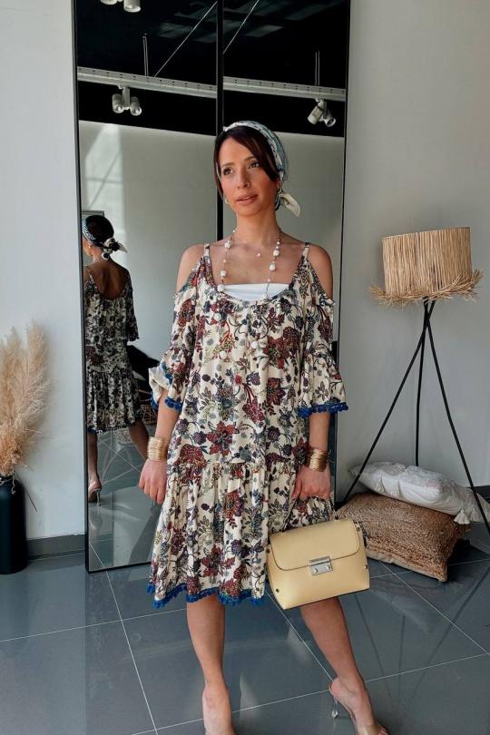 Robes courtes Femme Beige FENOMEN AEL016-000-B Efashion Paris