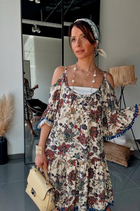 Robes courtes Femme Beige FENOMEN AEL016-000-B Efashion Paris