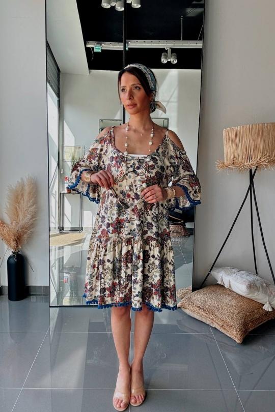 Robes courtes Femme Beige FENOMEN AEL016-000-B Efashion Paris