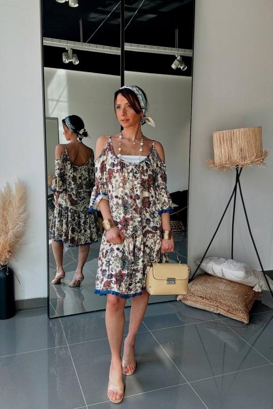 Robes courtes Femme Beige FENOMEN AEL016-000-B Efashion Paris