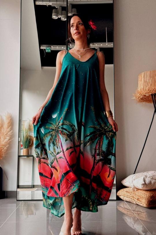 Robes longues Femme Vert FENOMEN AEL044-233-Vert Efashion Paris