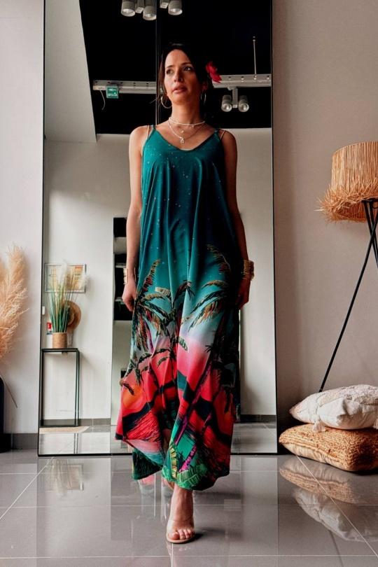 Robes longues Femme Vert FENOMEN AEL044-233-Vert Efashion Paris