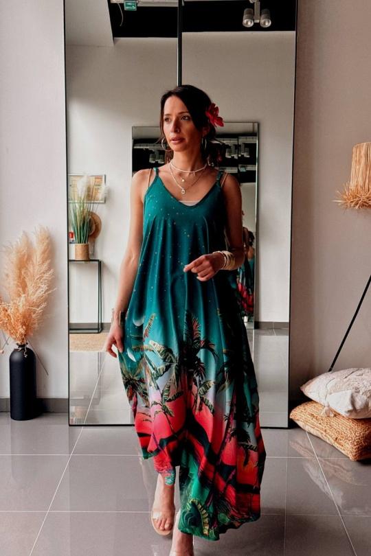 Robes longues Femme Vert FENOMEN AEL044-233-Vert Efashion Paris