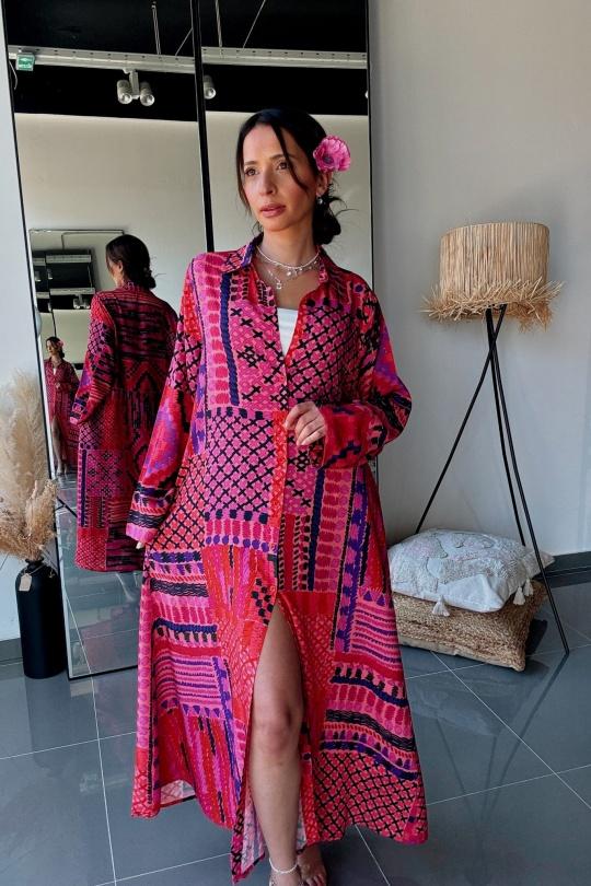 Robes longues Femme Violet FENOMEN ATN001-000-fushvi Efashion Paris