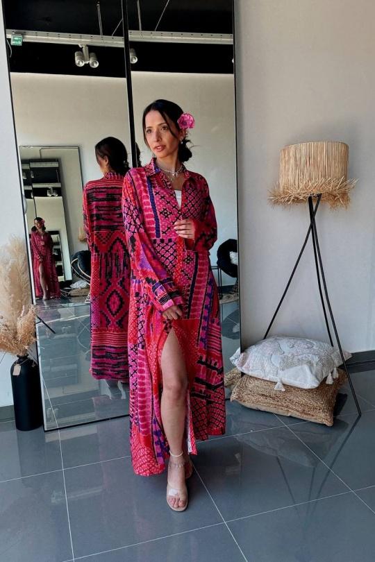 Robes longues Femme Violet FENOMEN ATN001-000-fushvi Efashion Paris