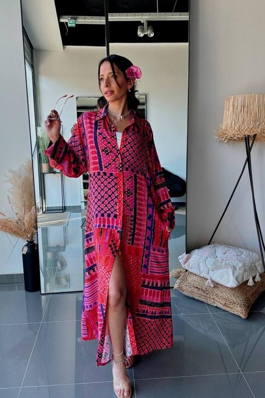 Robes longues Femme Violet FENOMEN ATN001-000-fushvi Efashion Paris