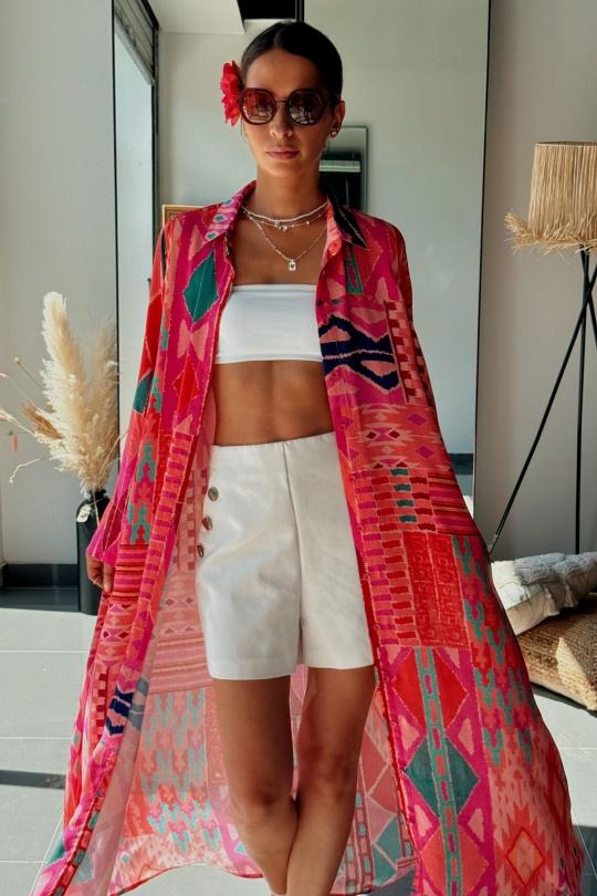 Robes longues Femme Rose FENOMEN ATN001-126-R Efashion Paris