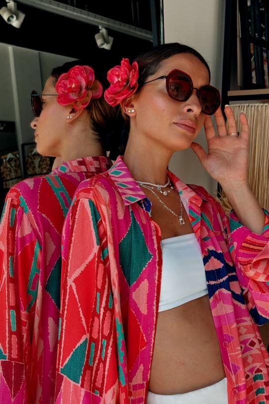 Robes longues Femme Rose FENOMEN ATN001-126-R Efashion Paris