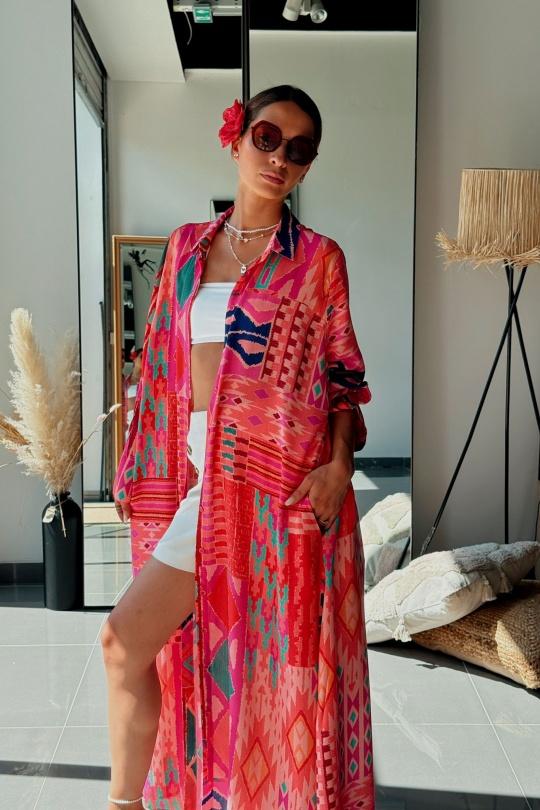 Robes longues Femme Rose FENOMEN ATN001-126-R Efashion Paris