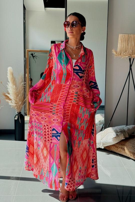 Robes longues Femme Rose FENOMEN ATN001-126-R Efashion Paris