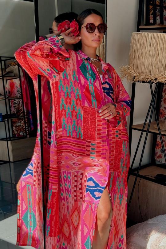 Robes longues Femme Rose FENOMEN ATN001-126-R Efashion Paris