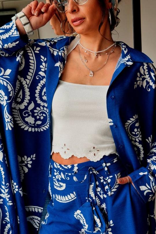 Ensembles Femme Bleu FENOMEN ATK019-380-BLEU Efashion Paris