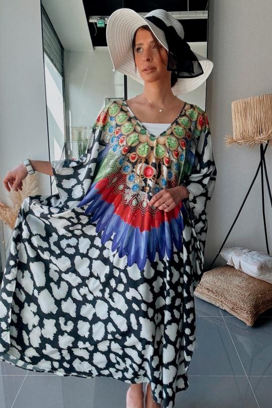 Robes longues Femme Noir FENOMEN AEL035-005-NR Efashion Paris